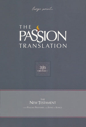 The Passion Translation, New Testament (2020 Edition), Large 11-Point Print, Imitation Leather, Navy Blue