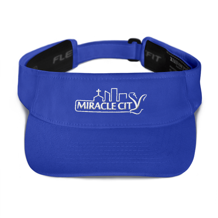Miracle City Logo, Moisture-Wicking Embroidered Visor, 4 Colors