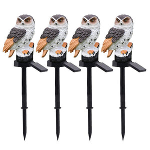 Solar Garden Owl with LED Lights for Patio or Yard