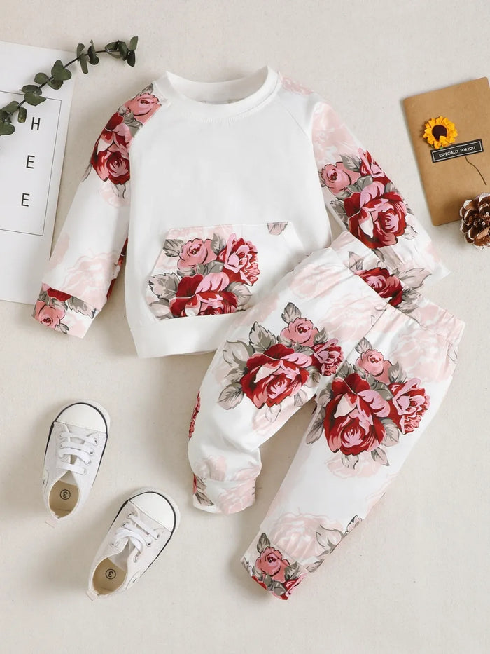 Floral Top and Pants Set, Babies