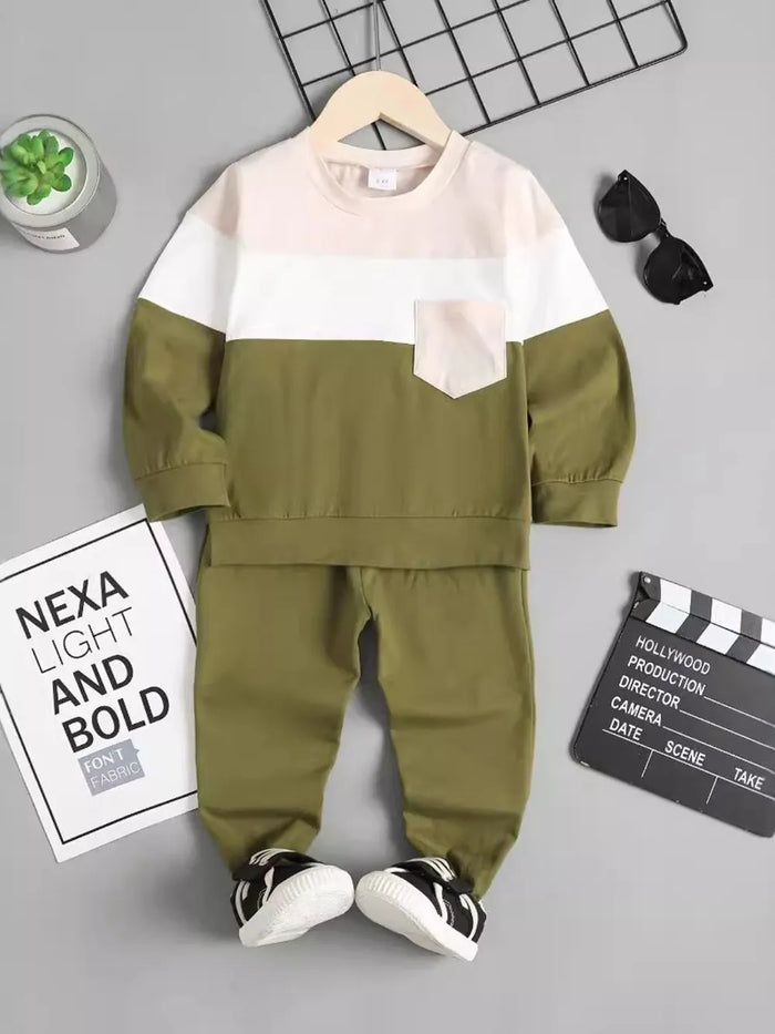 Color Block Top and Pants Set, Babies and Toddlers