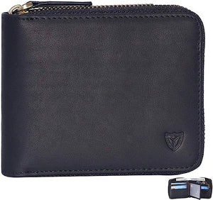 Men's Leather RFID Zip Around Wallet, Bifold, Multi Card, 2 Colors