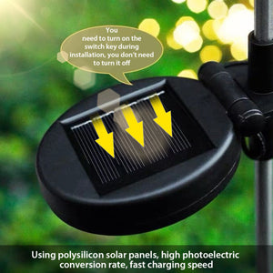 2 Pcs Solar Powered Outdoor Firework Lamps 90 LED For Garden Lawn Light