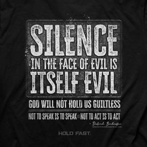 Silence/Bonhoeffer, Men's T-Shirt, Black