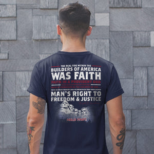Builders of America/Rushmore, Men's T-Shirt, Navy