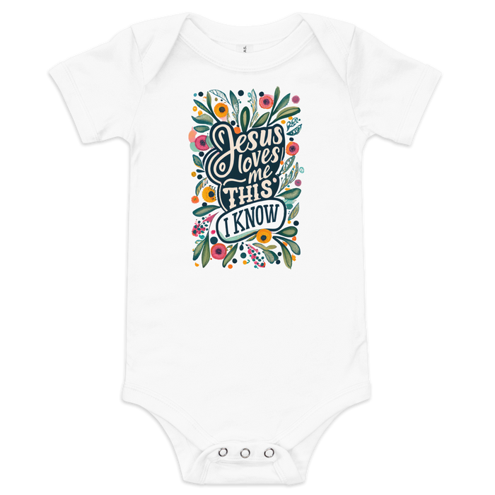 Jesus Loves Me, Baby Bodysuit, 5 Colors