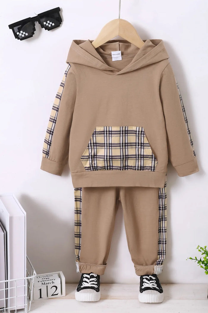 Plaid Hoodie and pants Set, Babies and Toddlers