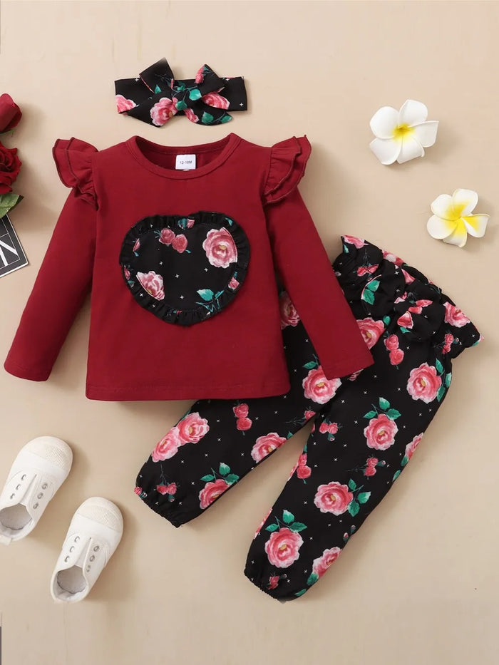 Bow Headbands, Top and Pants Set, Babies and Toddlers