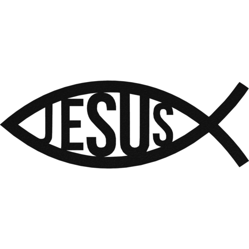Jesus Fish Metal Wall Art