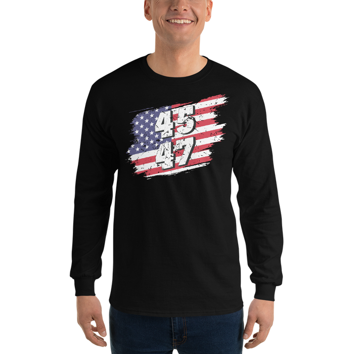 Trump 45 47, Adult Long Sleeve Shirt, 6 Colors