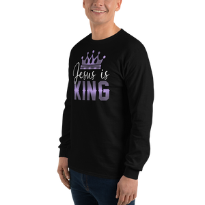 Jesus is KING, Long Sleeve T-Shirt, Black