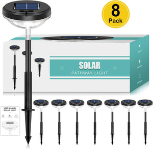 Bright Solar Pathway Lights 2, 6, or 8-Pack, Color Changing + Warm White LED