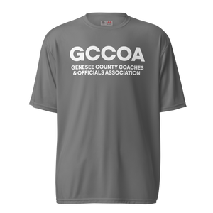 GCCOA, Unisex Performance T-Shirt, Moisture-Wicking, Style 8b, Front Print, 7 Colors