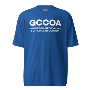 GCCOA, Unisex Performance T-Shirt, Moisture-Wicking, Style 8b, Front Print, 7 Colors