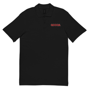 GCCOA Embroidered Unisex Polo Shirt, Style 5, 100% Cotton, Black or Navy