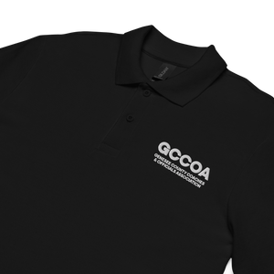 GCCOA Embroidered Unisex Polo Shirt, Style 2b, 100% Cotton, Black or Navy