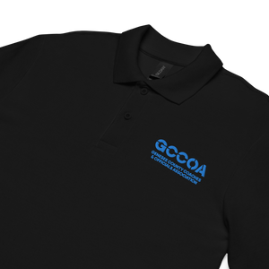 GCCOA Embroidered Unisex Polo Shirt, Style 11b, 100% Cotton, White or Black