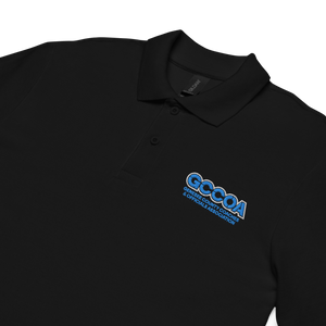 GCCOA Embroidered Unisex Polo Shirt, Style 11c, 100% Cotton, Black
