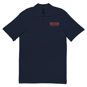 GCCOA Embroidered Unisex Polo Shirt, Style 5b, 100% Cotton, Black or Navy