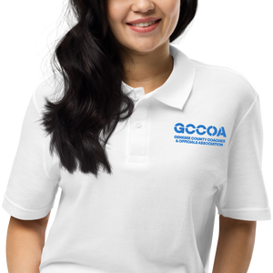 GCCOA Embroidered Unisex Polo Shirt, Style 11b, 100% Cotton, White or Black