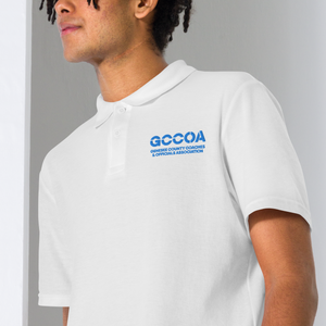 GCCOA Embroidered Unisex Polo Shirt, Style 11b, 100% Cotton, Black or White