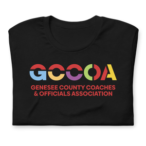 GCCOA, Unisex T-Shirt, Style 6, Front Print, Black or White