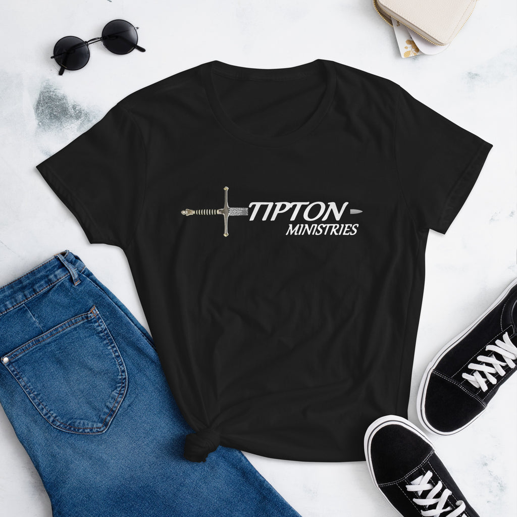 Tipton Ministry Logo, Sharing the Truth, Front/Back Print Ladies Fashion Fit T-Shirt