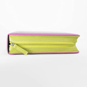 Bible Cover, Lilac Garden Hummingbird, Romans 12:12, Pink & Lime Green