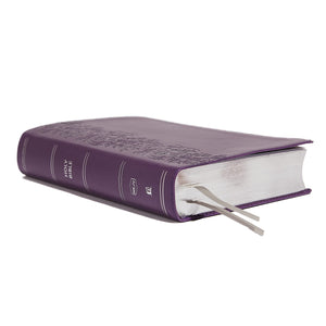 NKJV, End-of-Verse Reference Bible, 10.5-Point Print, Leathersoft, Red Letter, Purple