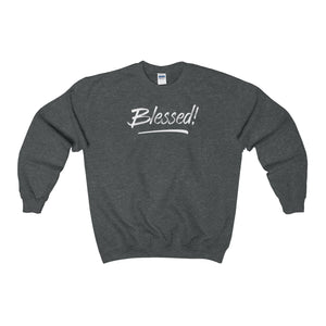 Blessed, Front Print Heavy Blend Crewneck Sweatshirt - 12 Colors