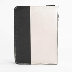 Bible Cover, Trust In The Lord, Proverbs 3:5, Black and Silver