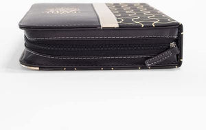 Bible Cover, Faith Love Amazing Grace, Black and Gold