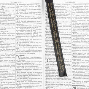 Bible Cover, Faith Love Amazing Grace, Black and Gold
