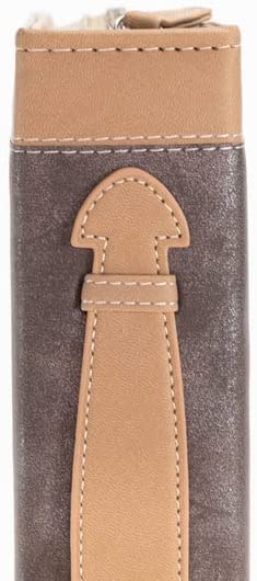Bible Cover with Cross, Hope in the Lord, Psalm 37:34, Brown