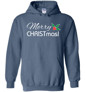 Merry CHRISTmas, Front Print Heavy Blend Hoodie, 11 Colors - JUST HID UNTIL CHRISTMAS TIME
