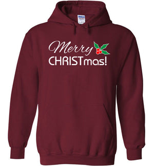 Merry CHRISTmas, Front Print Heavy Blend Hoodie, 11 Colors - JUST HID UNTIL CHRISTMAS TIME