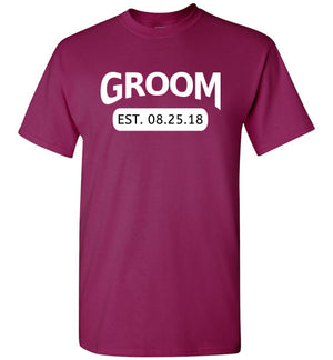 Wedding Style 4, Groom with Date, Front Print T-Shirt, 12 Colors