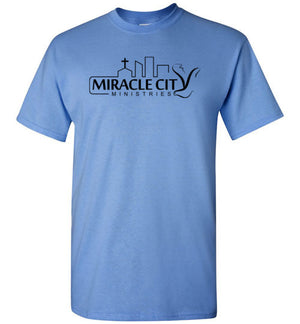 Miracle City Logo, Knows Your Name, Front & Back Print T-Shirt - 12 Colors