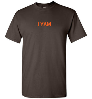 His & Hers, SMALLER I Yam (goes with She's My Sweet Potato), Short Sleeve T-Shirts, Front Print, 4 Colors