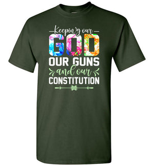 Keeping our God, Style 1, Adult T-Shirt, 12 Colors