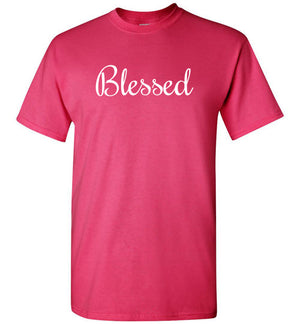 Blessed, Front Print T-Shirt, 10 Colors
