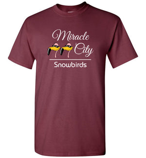 Snowbirds Style 1 (Church Name), Front Print T-Shirt, We'll Add Your Info, 12 Colors