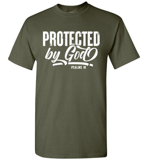 Protected by God (Psalms 91), Adult T-Shirt, 12 Colors