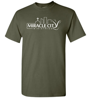Miracle City Logo, I Believe in Miracles, Front & Back Print T-Shirt - 12 Colors