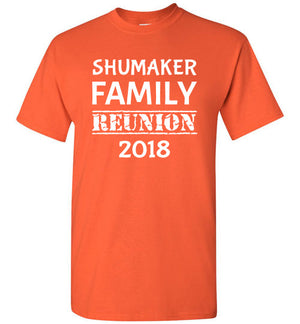 Family Reunion Style 1, Front Print T-Shirt, We'll Add Your Name & Year, 12 Colors