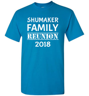Family Reunion Style 1, Front Print T-Shirt, We'll Add Your Name & Year, 12 Colors