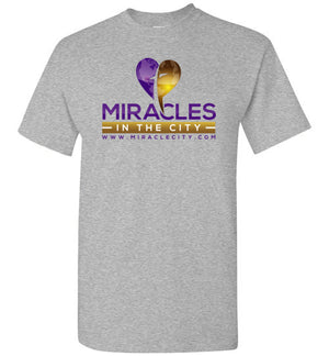 Miracles in the City Logo, Front Print Tee, 12 Colors
