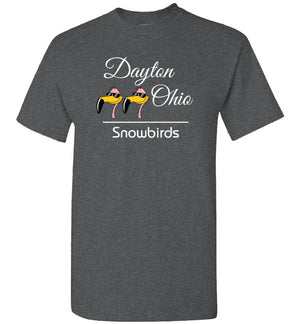 Snowbirds Style 3 (City & State on 2 Lines), Front Print T-Shirt, We'll Add Your Info, 12 Colors