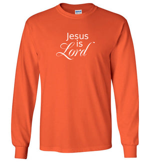 Jesus is Lord, Front Print Long Sleeve Tee, 12 Colors