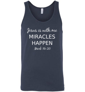 Jesus is With Me, Front Print Unisex Tank - 10 Colors